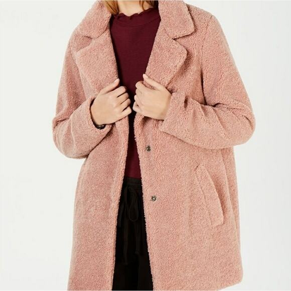 Lucky Brand Dusty Pink Teddy Jacket Size S Small - Picture 1 of 8